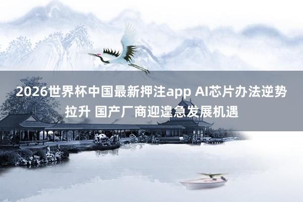2026世界杯中国最新押注app AI芯片办法逆势拉升 国产厂商迎遑急发展机遇