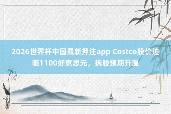 2026世界杯中国最新押注app Costco股价迫临1100好意思元，拆股预期升温
