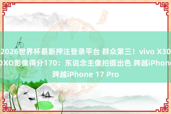2026世界杯最新押注登录平台 群众第三！vivo X300