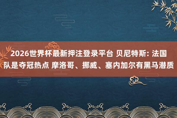 2026世界杯最新押注登录平台 贝尼特斯: 法国队是夺冠热点 摩洛哥、挪威、塞内加尔有黑马潜质