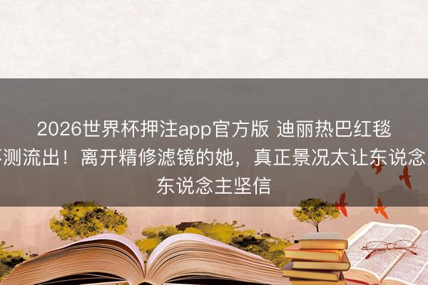 2026世界杯押注app官方版 迪丽热巴红毯生图不测流出！离开精修滤镜的她，真正景况太让东说念主坚信